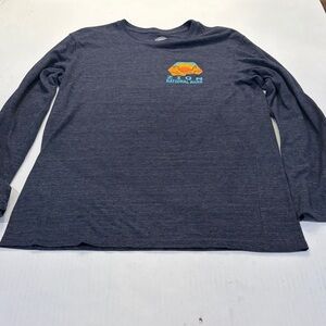 Adult Large Zion National Park Long Sleeve Tee - Navy with Orange Graphic